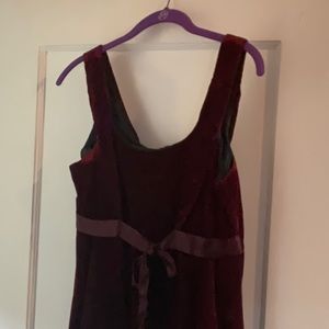 Vintage Burgundy Velvet Party Dress Women’s Small